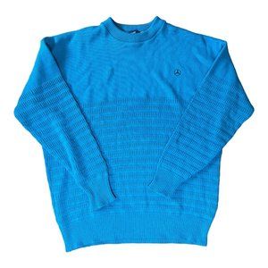 VTG Mercedes Benz Blue Crewneck Sweater Large RARE